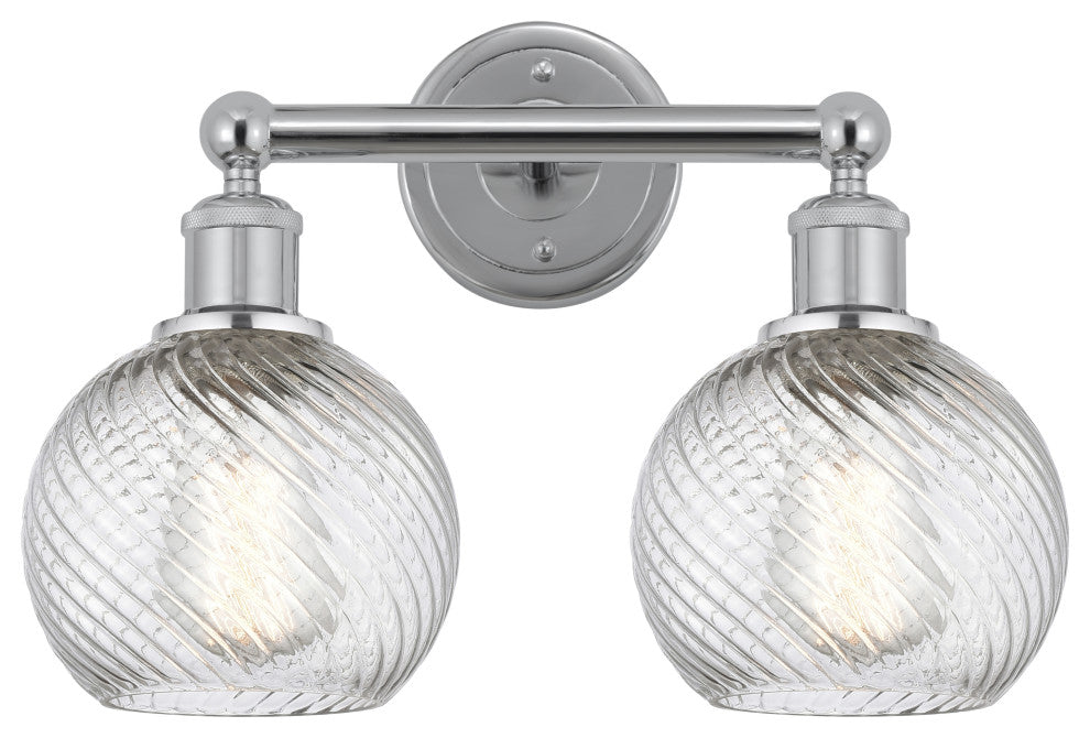 Innovations 616-2W-PC-G1214-6 2 Light Bath Vanity Light, Polished Chrome