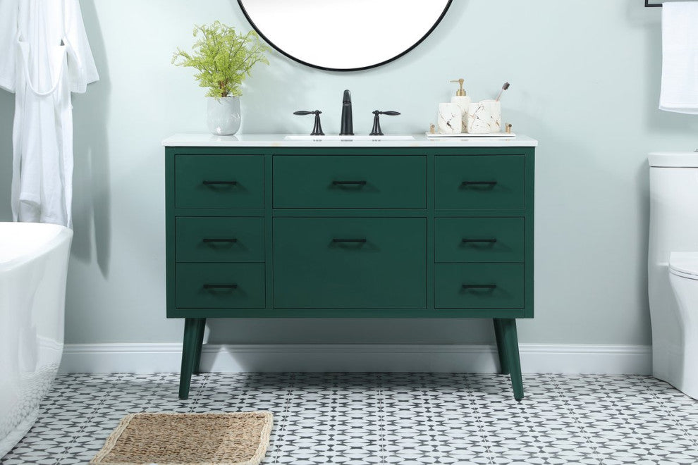 Home Living 48" Bathroom Vanity, Green
