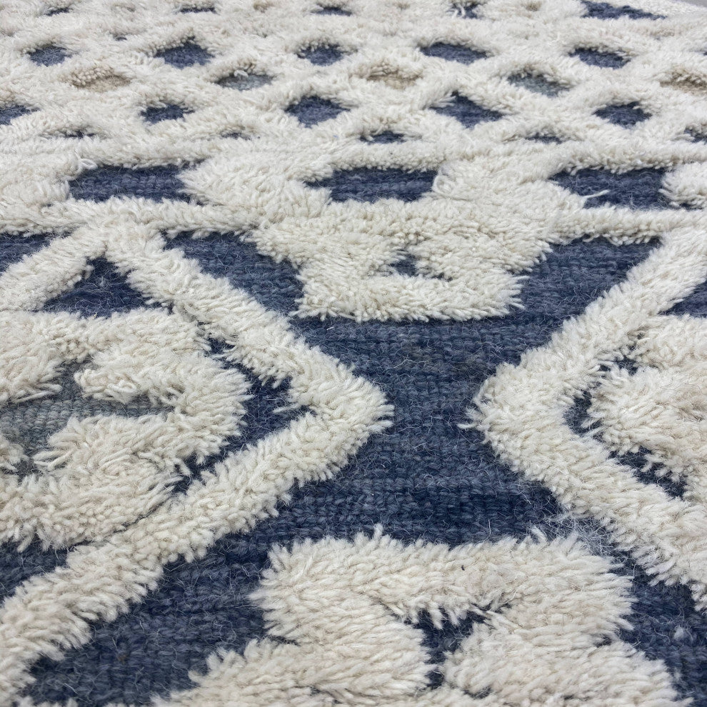 Diverse Modern Geometric Hand-Tufted Round Rug, 6'' Round