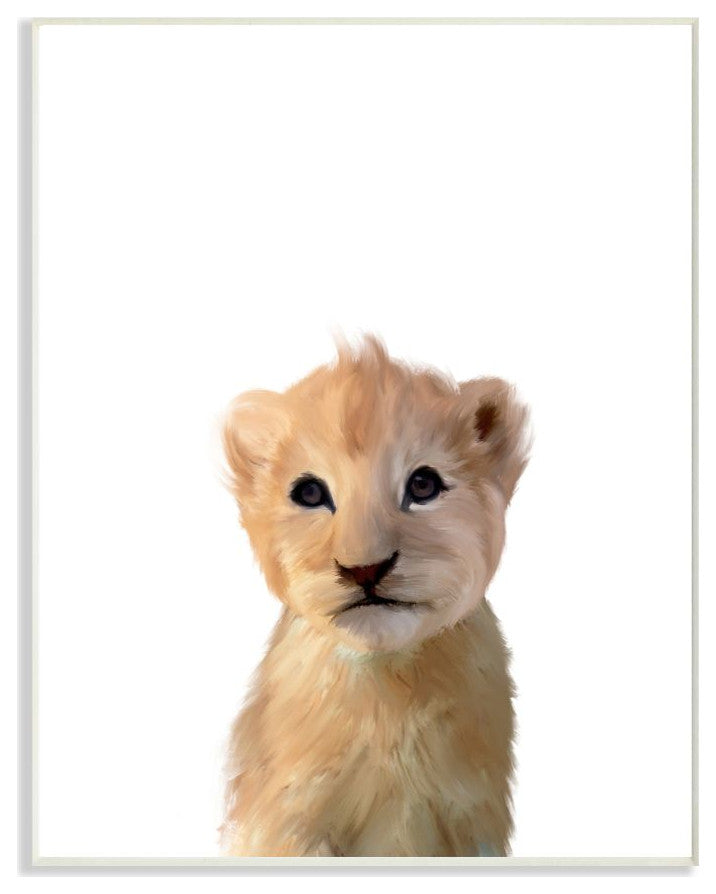 Cute Baby Lion Animal Kids Painting, 12"x18"