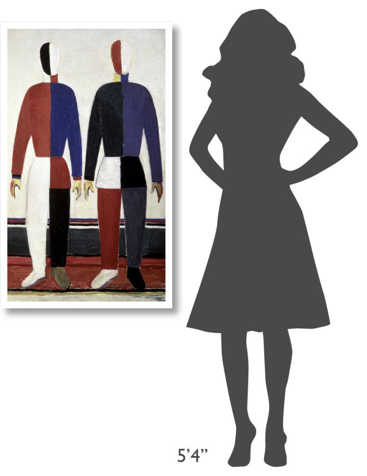 "Sportsmen (right)" Digital Paper Print by Kazimir Malevich, 25"x42"