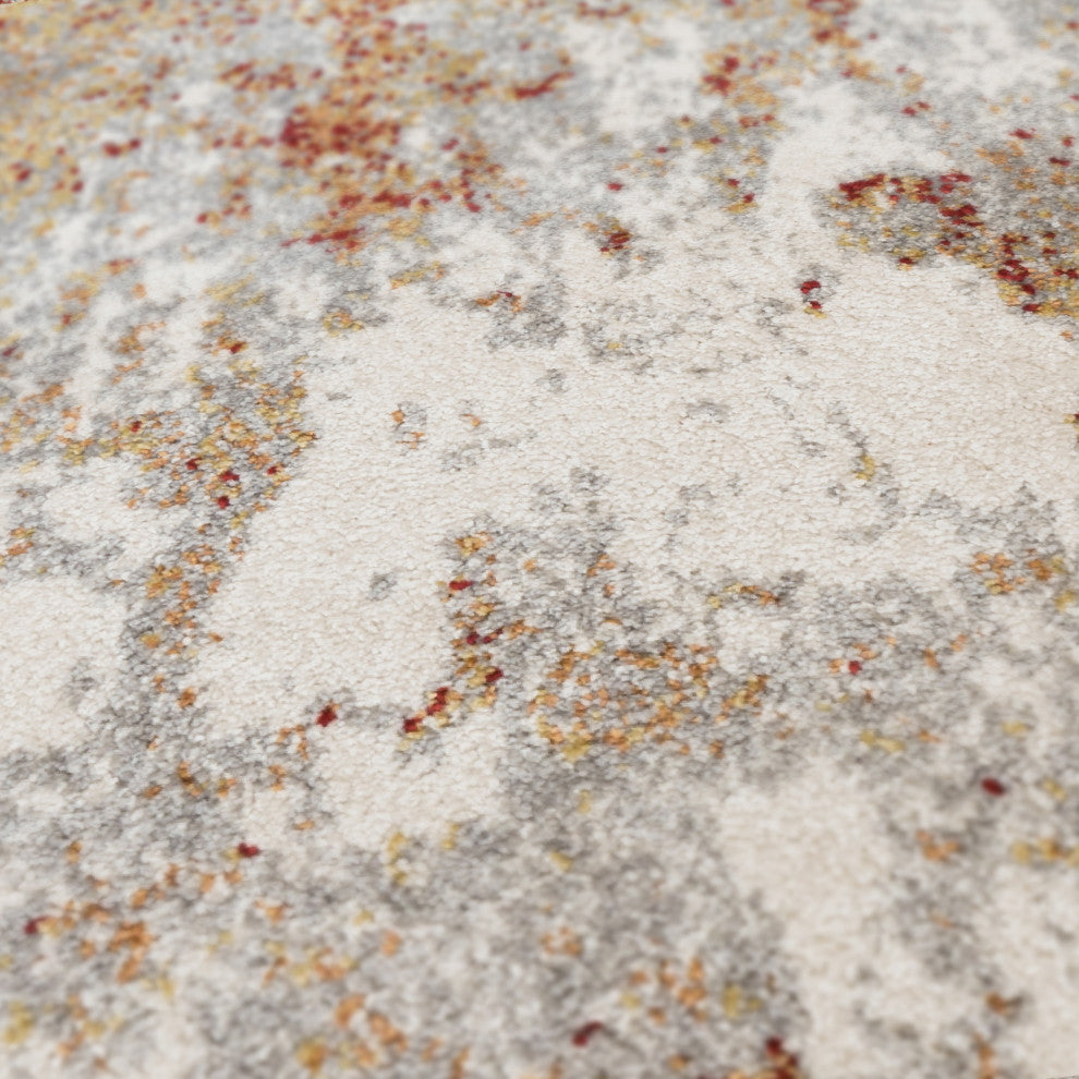 Yasmin Acy Area Rug, Red, 7'10" x 10'6", Abstract