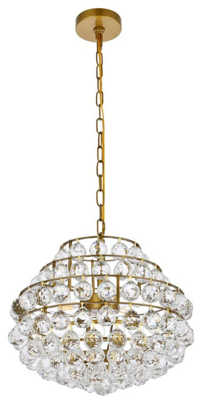 Elegant Lighting Savannah 3-Light Pendant Brass
