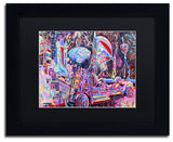 Josh Byer 'Moon Buggy' Art, Black Frame, Black Mat, 14x11