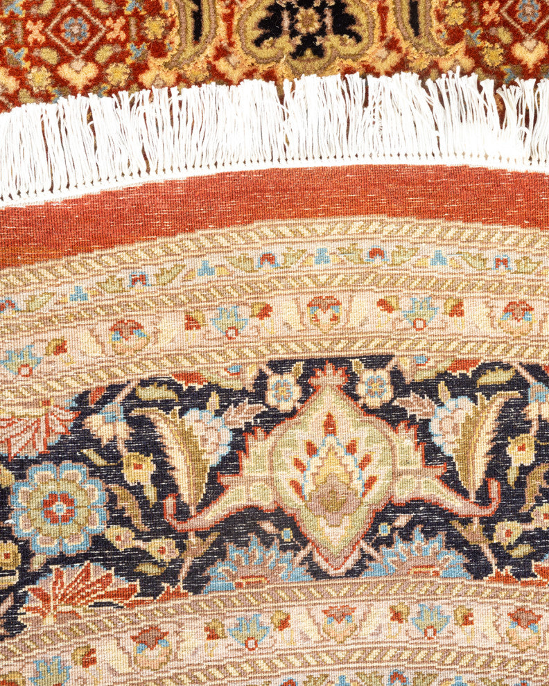 Mogul, One-of-a-Kind Hand-Knotted Area Rug Orange, 8'1"x8'1"