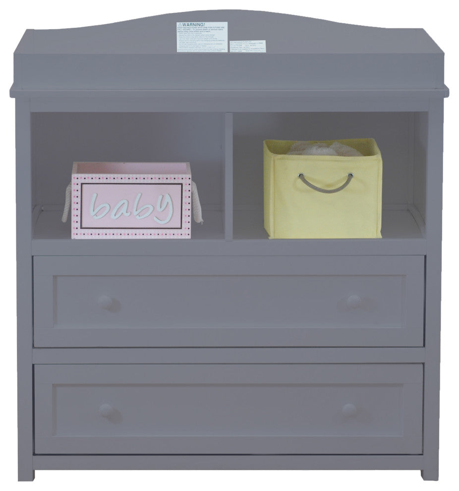 Baby Mile Lena 2-Drawer Changer, Gray