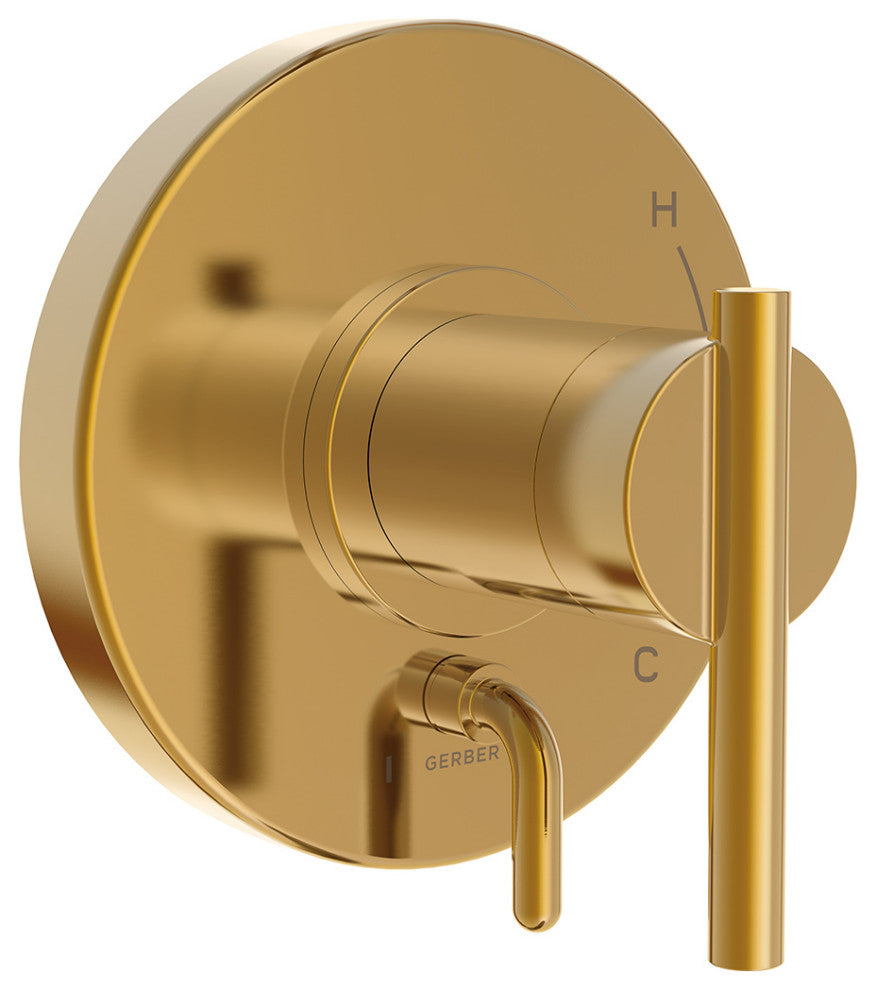 Parma Pressure Balance Trim Kit Valve Only w/ Diverter on Valve Brushed Bronze