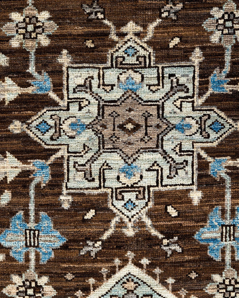 Serapi One-of-a-Kind Hand-Knotted Runner Rug Brown, 2' 9" x 9' 9"