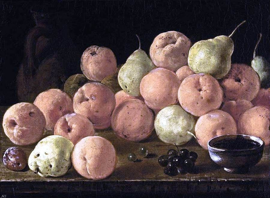 Luis Melendez Still-Life of Fruit, 21"x28" Wall Decal