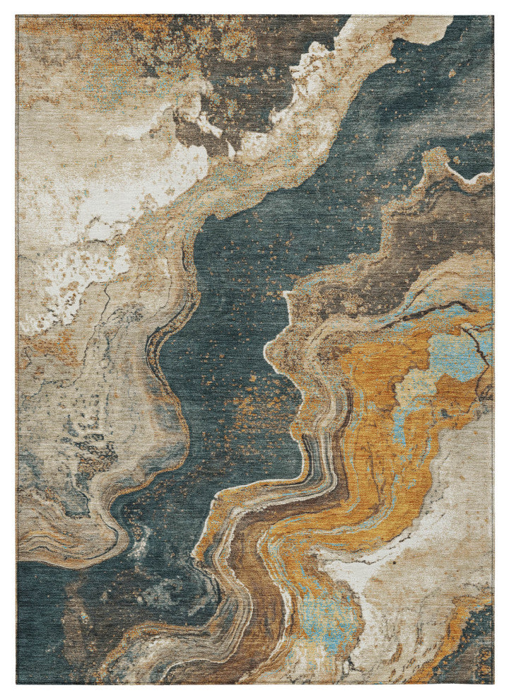 Machine Washable Indoor/Outdoor Chantille ACN1907 Wheat 9' x 12' Rug