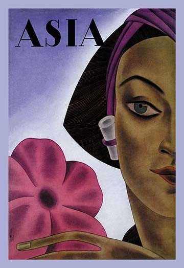 Sumatran Mode in Millinery with Title- Gallery Wrapped Canvas Art 12" x 18"