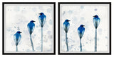 Standing Blue Birds Diptych, 36"x18"