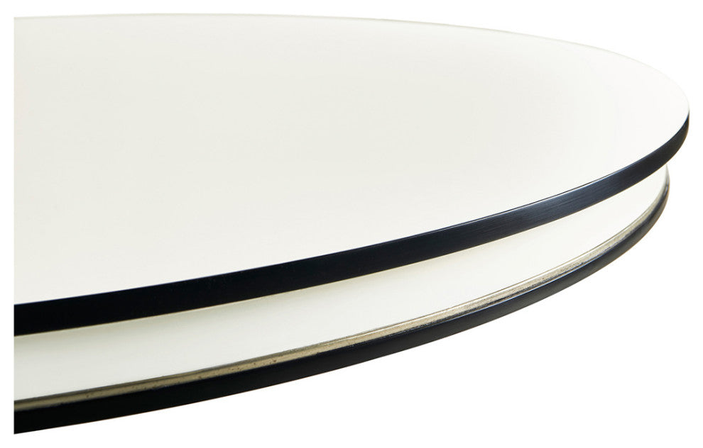Classic Black and White Dining Table 60"
