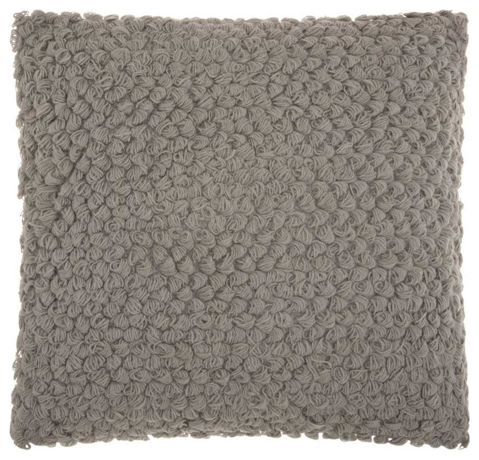 Mina Victory DC142 Throw Pillow, Light Grey, 20" x 20"