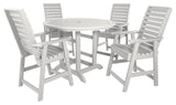Weatherly 5-Piece Round Dining Set, White