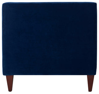 Jack 84" Modern Tuxedo Tufted Sofa, Navy Blue Velvet