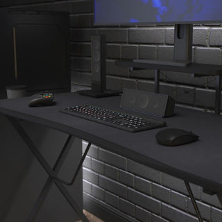 Mallot Black Mega Size Extended Gaming Mouse Pad 45.75"W x 23.75"D x .125"H