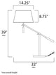 Hotel 28"H 1-Light LED Table Lamp Polished Chrome Finish by Maxim