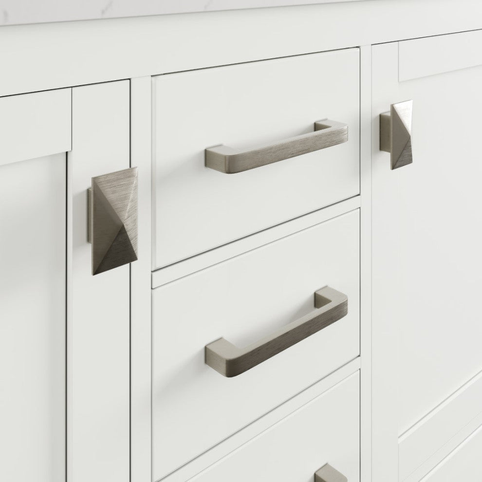 Eviva Aberdeen 48"Wx22"D Double Sink Bathroom Vanity, Quartz Countertop