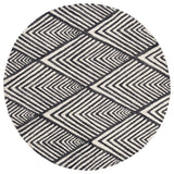 Safavieh Micro-Loop Collection MLP151 Rug, Charcoal/Ivory, 5' Round