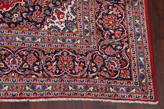 Consigned, Oriental Traditional Hand-Knotted Kashan Persian Area Rug, Red, 9x13