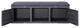 ACME Cargo Storage Bench, Gray Fabric and Gunmetal