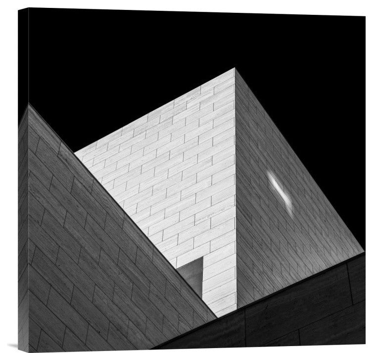 "Triangles" Stretched Canvas Giclee by Hilde Ghesquiere, 18"x18"
