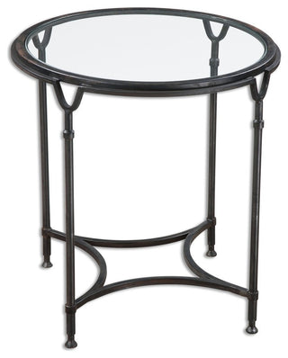 Classic Black Iron Metal Side Table