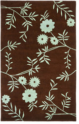 Safavieh Soho Soh774B Floral Rug, Brown/Teal, 3'6"x5'6"