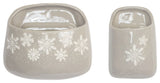 Wall Pocket, 2-Piece Set, 5"Lx7.5"H, 7.75"Lx9"H Stoneware