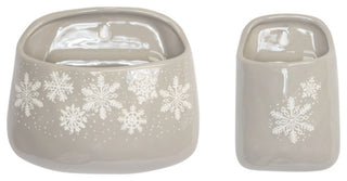 Wall Pocket, 2-Piece Set, 5"Lx7.5"H, 7.75"Lx9"H Stoneware