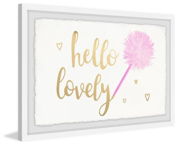 "Hello Lovely" Framed Painting Print, 30"x20"