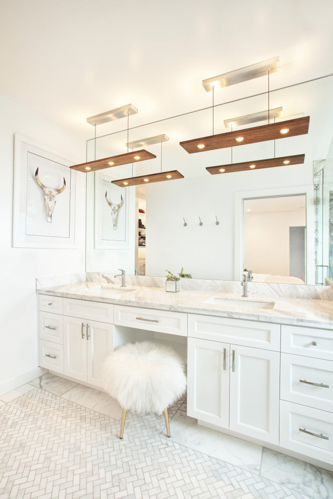 Cerno Vix LED Linear Pendant, Walnut, 3500k (Cool)