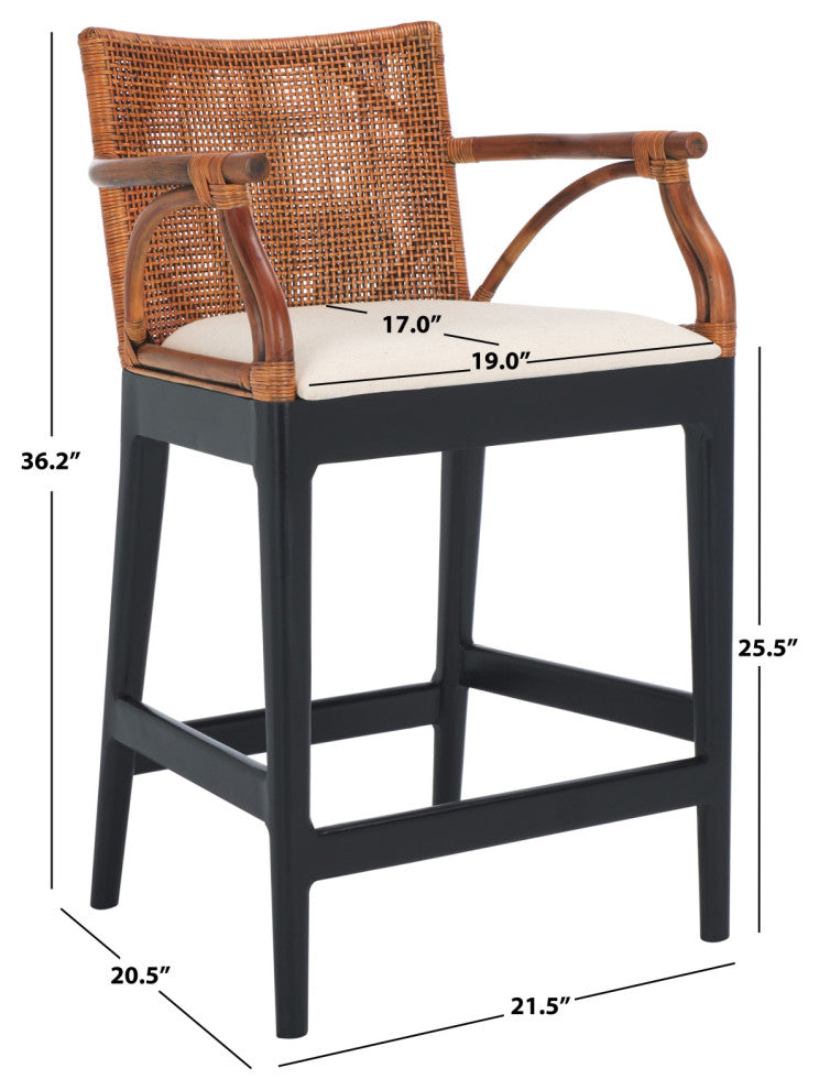 Safavieh Gianni Counter Stool, Brown/Black