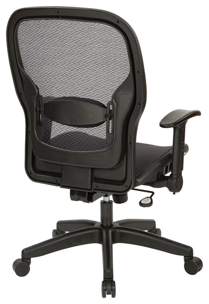 Air Grid Back and Seat Managers Chair, Black