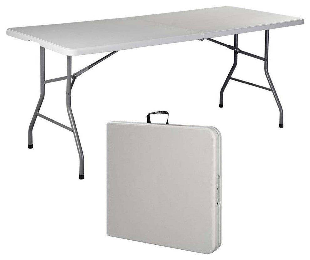 6'' Folding Table Portable Plastic Indoor Outdoor Picnic Dining Camp Tables