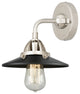 Innovations 288-1W-PN-M6-BK-LED Railroad 1 Light 8" Sconce, Polished Nickel