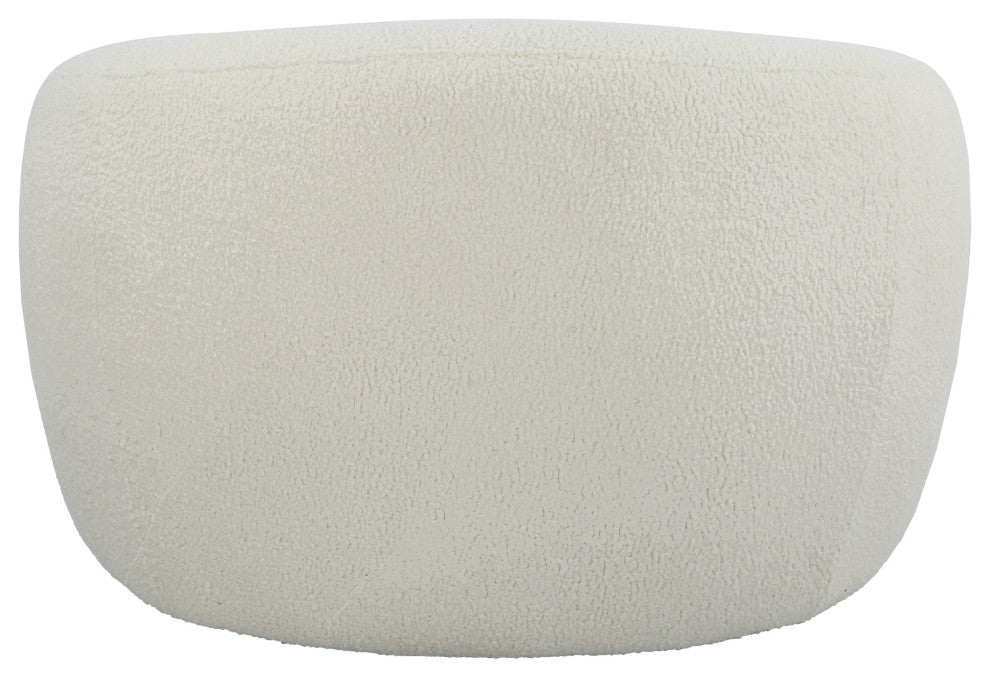 Uttermost 23747 Capra Art Deco White Swivel Chair