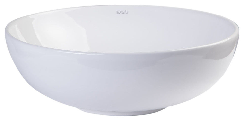 EAGO BA351 18" ROUND Ceramic Above-Mount Bathroom Vessel Sink