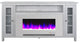 Electric Fireplace TV Stand and Color-Changing LED Heater Insert, White/Black