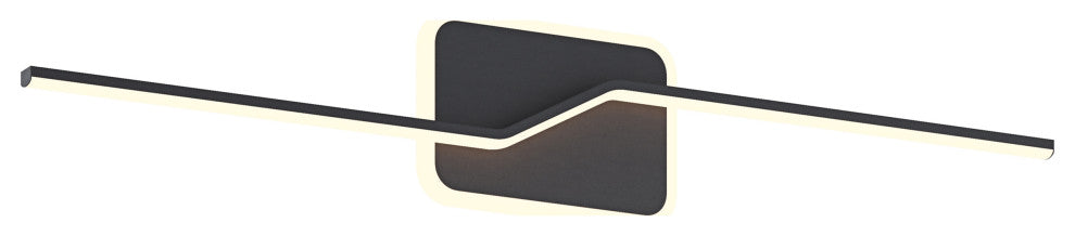 Modern LED Dimmable Vanity Light Over Mirror for Bathroom Lighting, Black