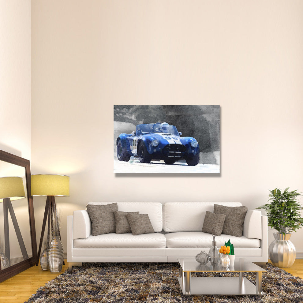"1964 AC Cobra Shelby Racing Watercolor" Fine Art Print