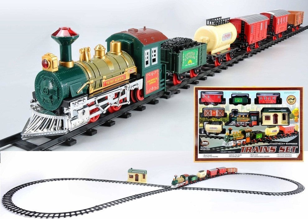 24-Piece Battery Operated and Animated Continental Train With Sound