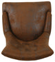 GDF Studio Bagnold Home Office Fabric Desk Chair, Brown/Chrome