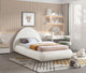 Rudy Cream Teddy Fabric Twin Bed