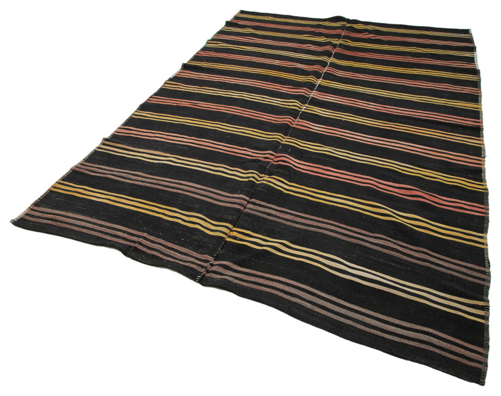 Rug N Carpet - Handmade Oriental 6' 6'' x 10' 1'' Vintage Goat Hair Kilim Rug