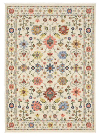 Leoness Floating Floral Indoor Area Rug, Ivory, 2' x 3'