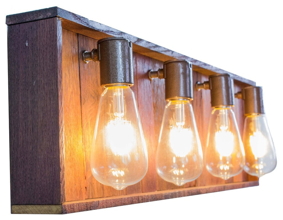 Wine Barrel Wall Vanity Light - Aquila - Made from retired CA wine barrels