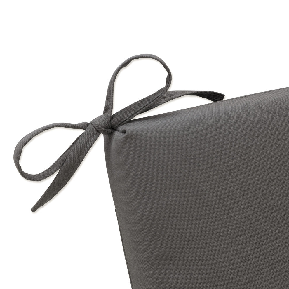 Fortress Canvas Charcoal Chaise Lounge Cushion 80x23x3