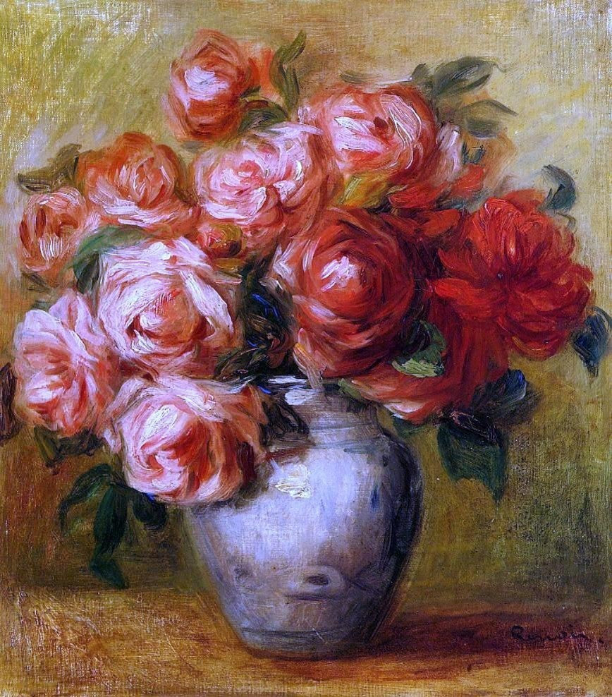 Pierre Auguste Renoir Still Life With Roses, 20"x25" Wall Decal